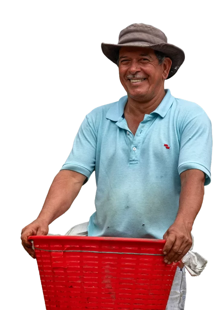 productor de café asociado a CoopeAgri